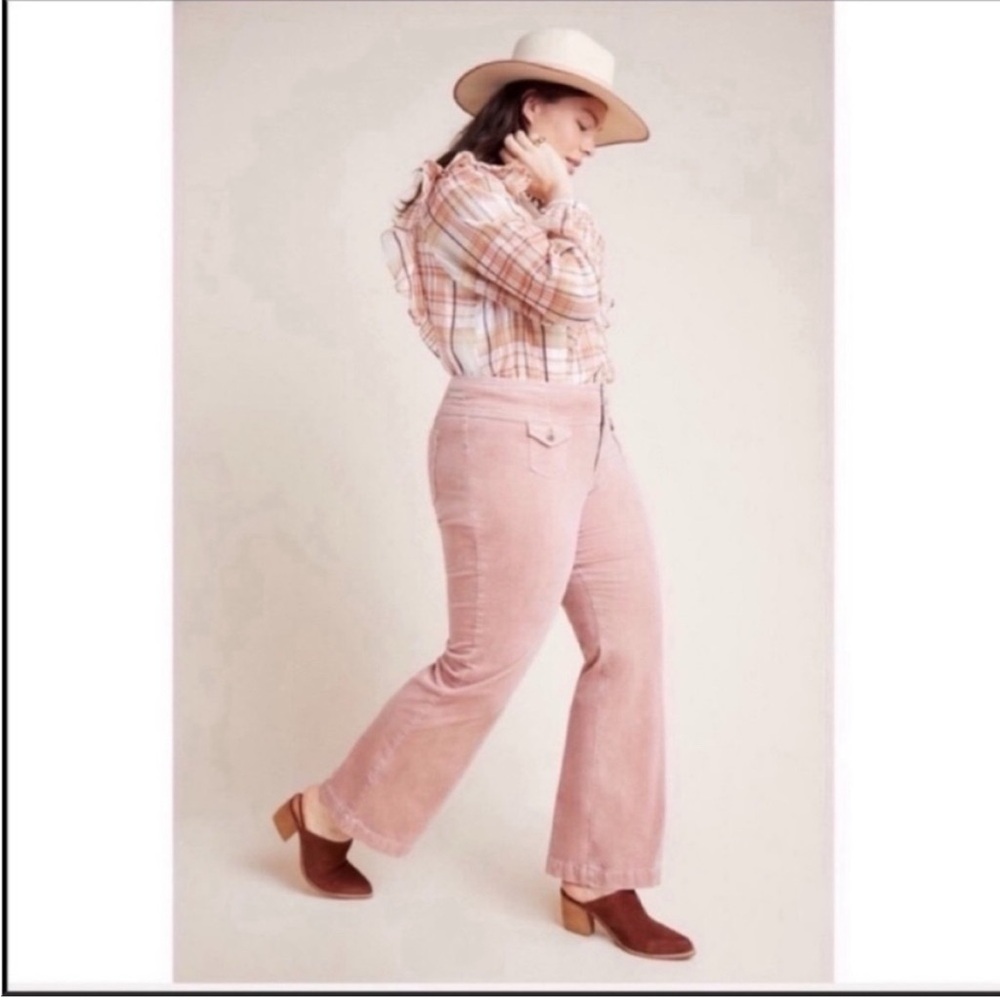 ANTHROPOLOGIE PILCRO HIGH RISE BOOTCUT CORDUROY PANTS PLUS SIZE 26W